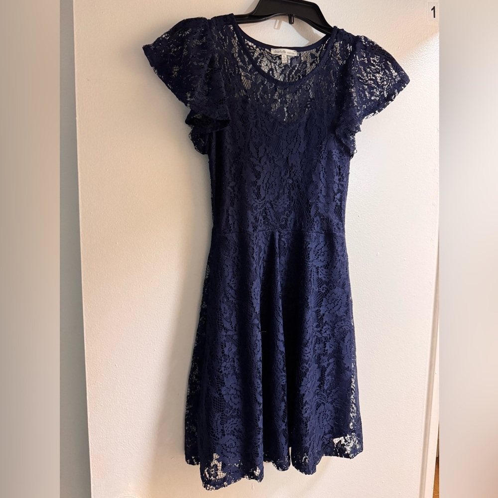 Navy blue mini dress